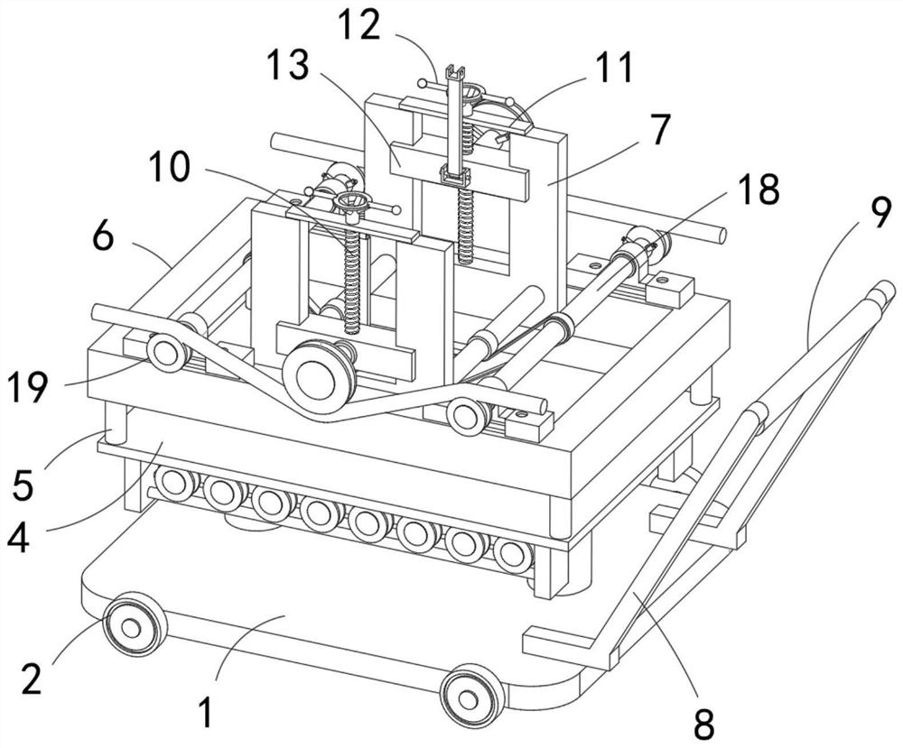 Building engineering round pipe bending device