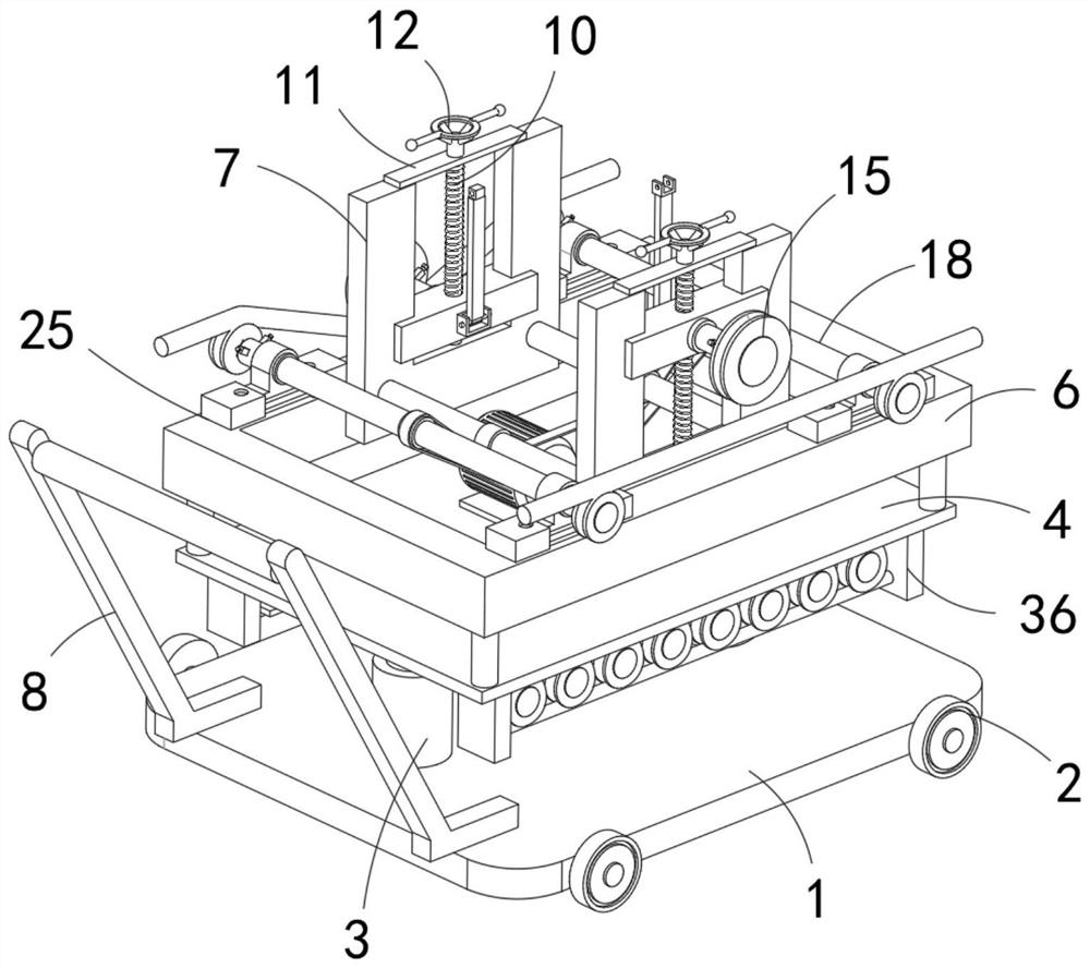 Building engineering round pipe bending device