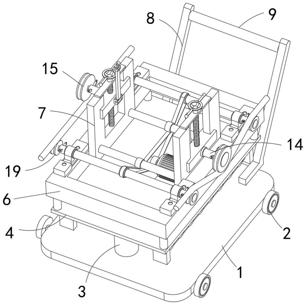 Building engineering round pipe bending device