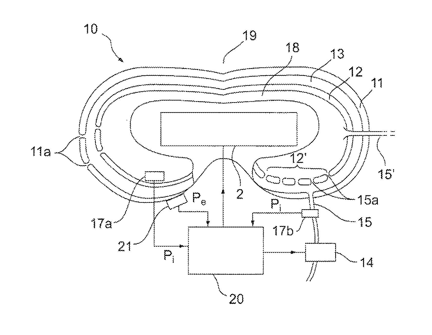 Active display imaging system provided with an eyecup