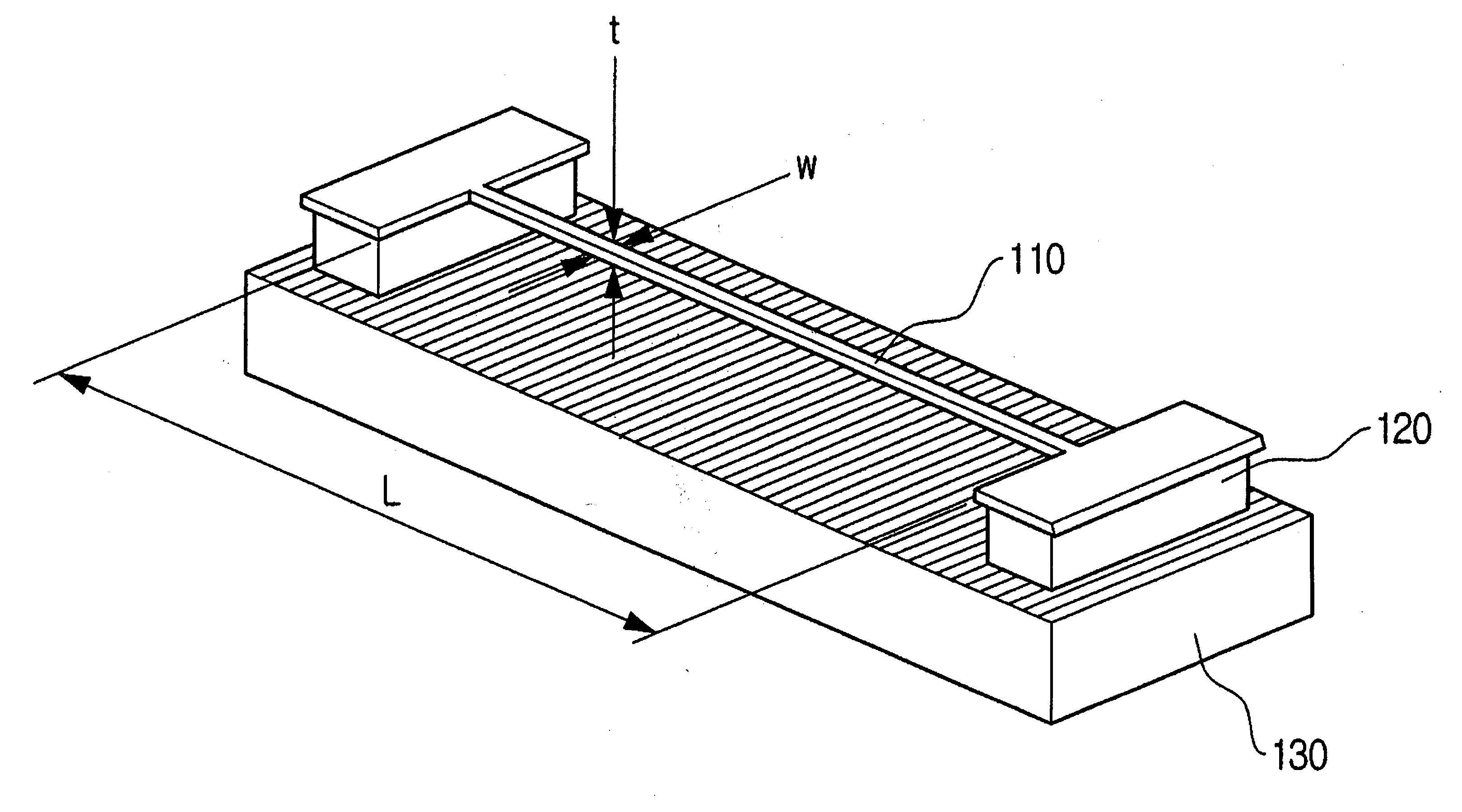 Nano-resonator including beam with composite structure