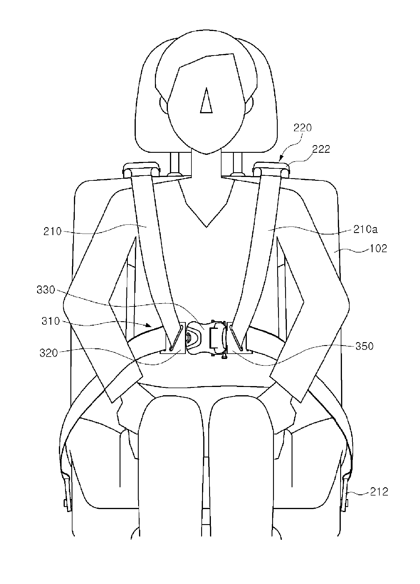 Safety belt for a vehicle