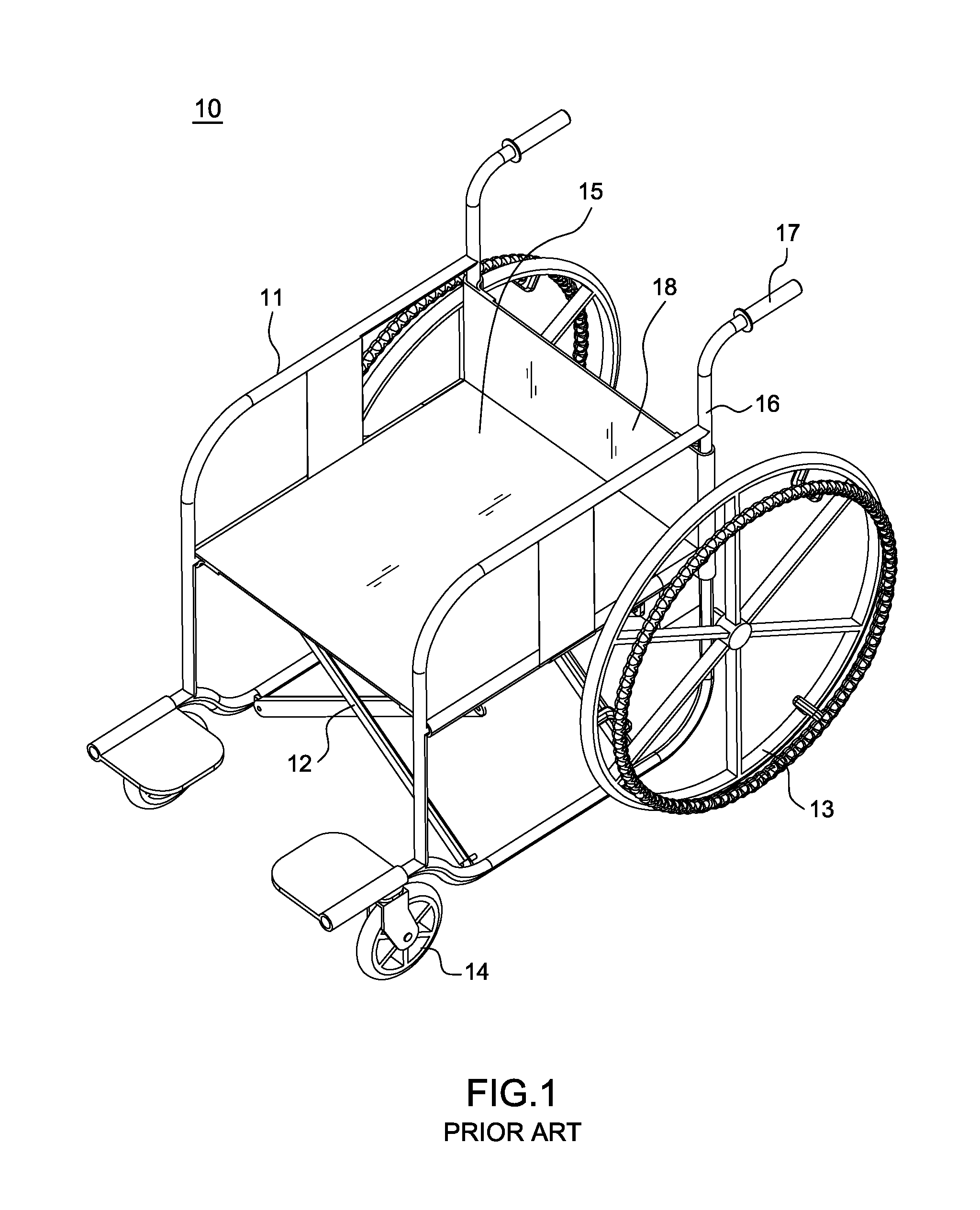 Folding wheelchair with an excretion device