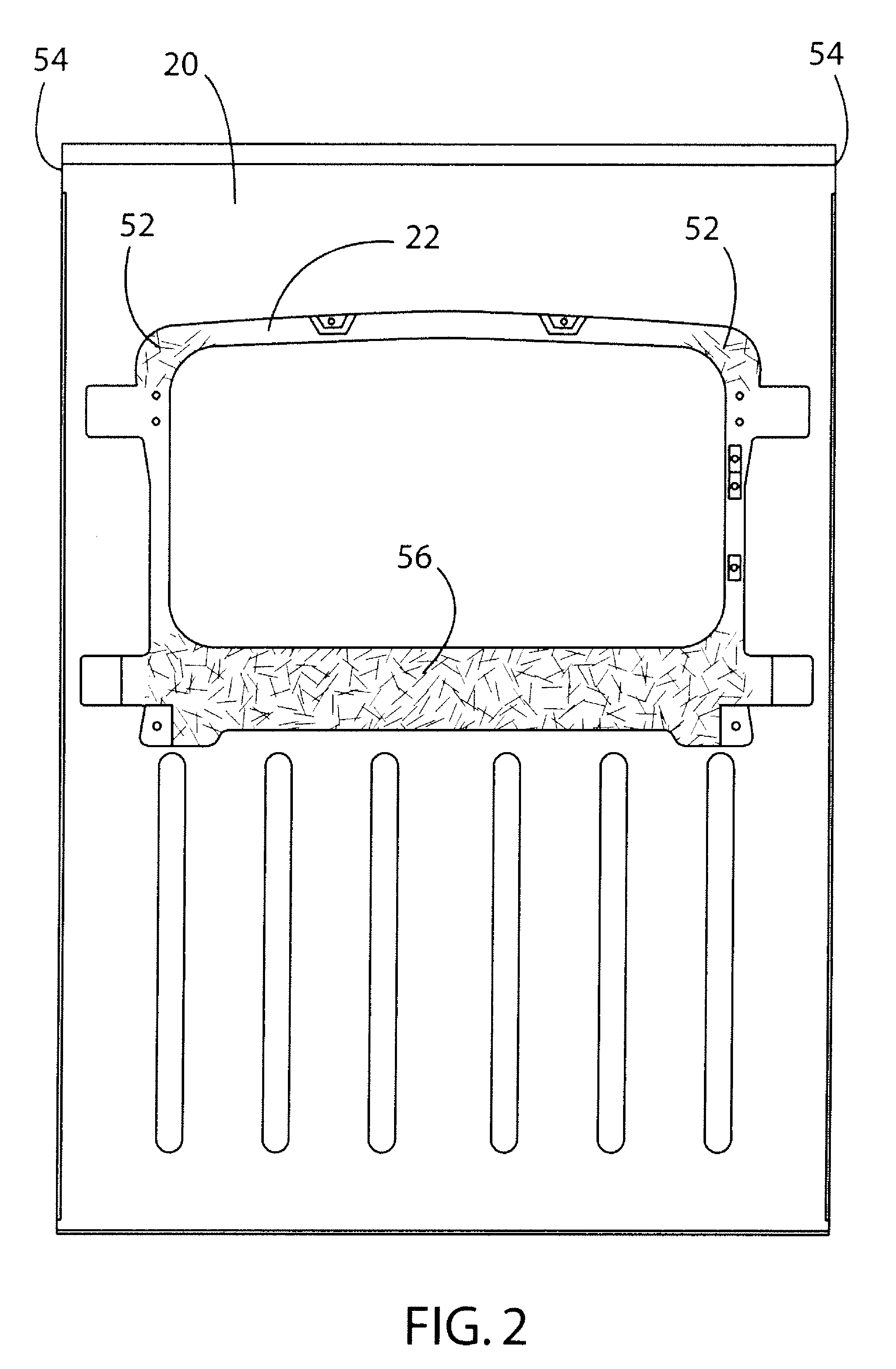 Composite reinforcement for a roof assembly