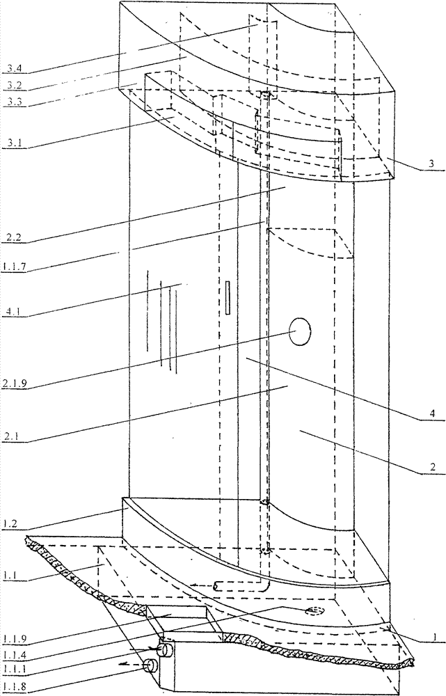 Recycle treatment device of household sewage water