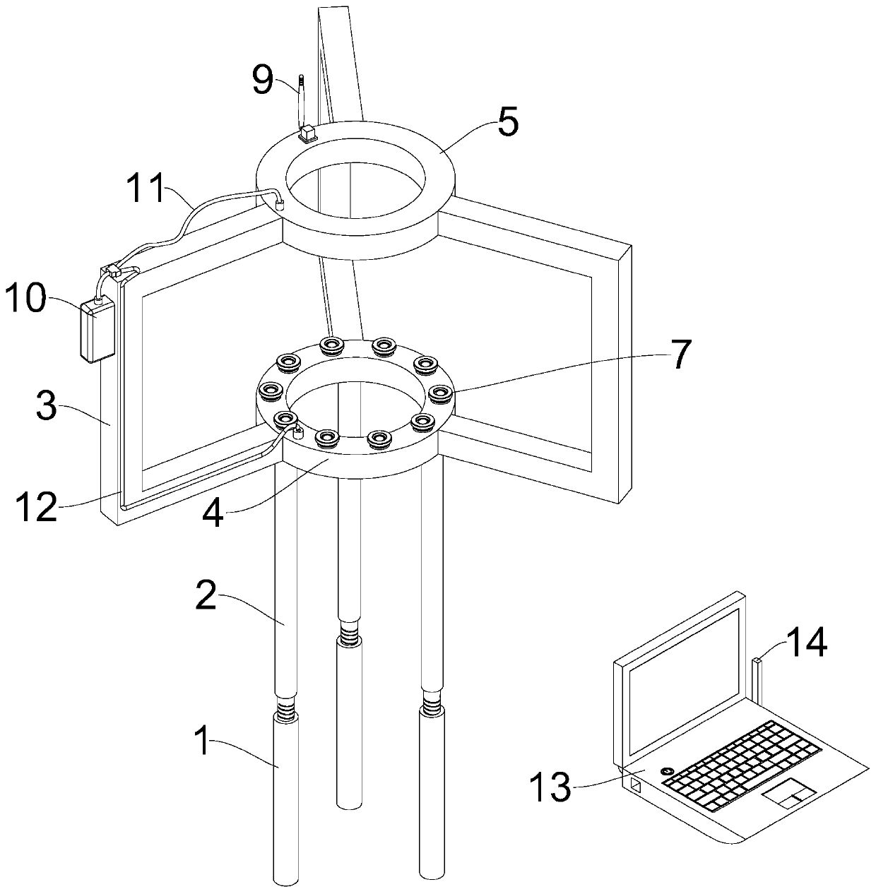 Small propeller rotation speed measurement device and measurement method thereof