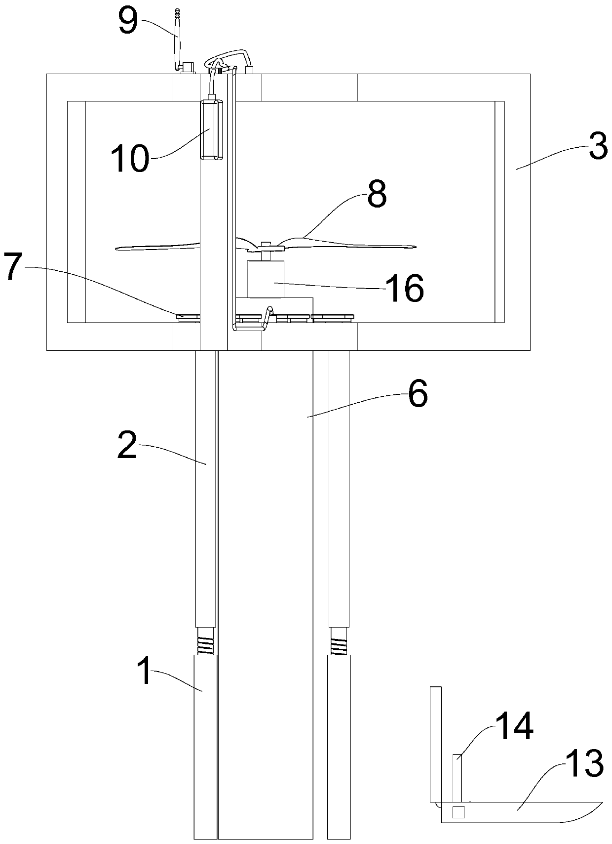 Small propeller rotation speed measurement device and measurement method thereof