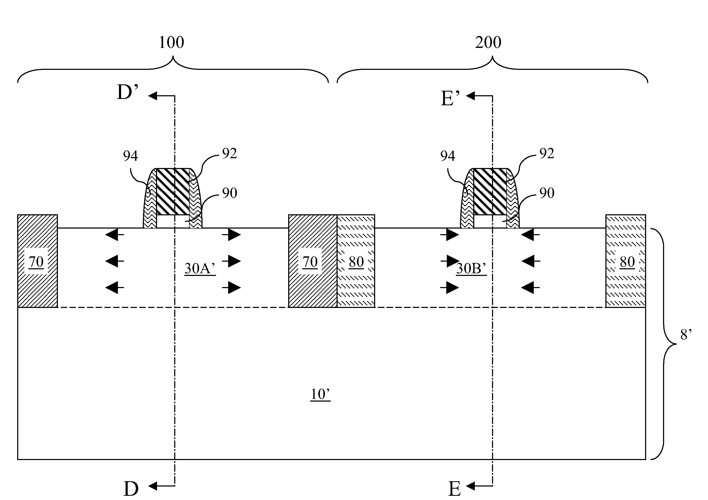 Stress-generating shallow trench isolation structure having dual composition