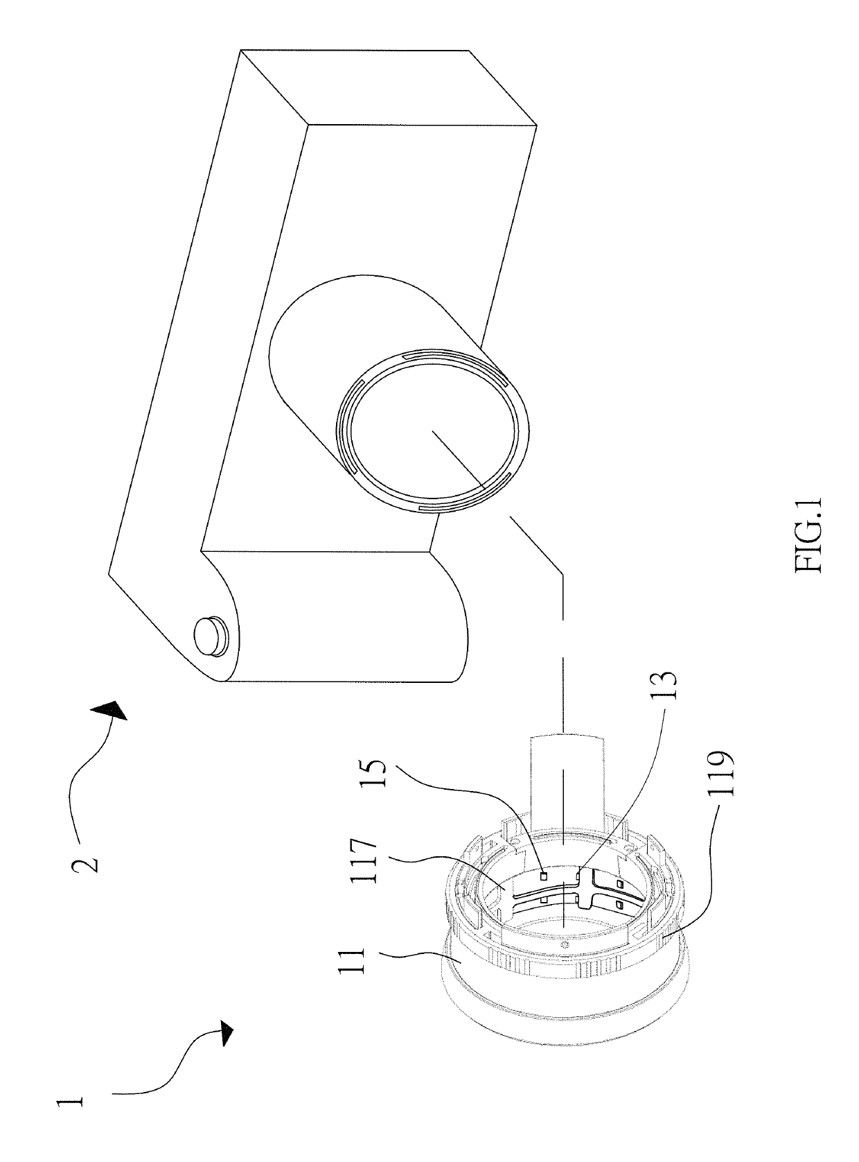 Low-glare fluorescent-powder LED light device and imaging device comprising the same