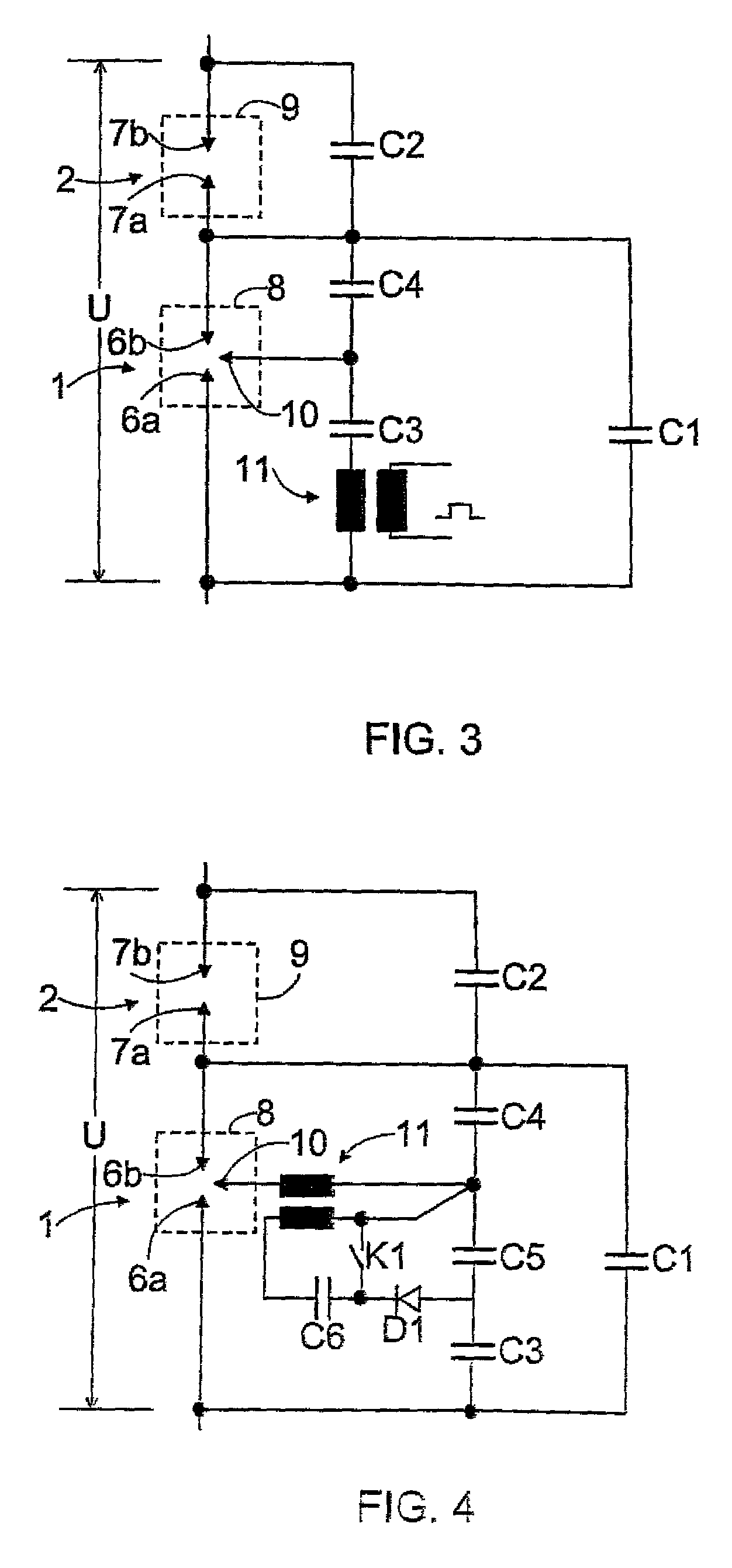 Method and arrangement for triggering a series spark gap