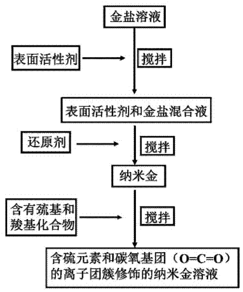 Nanogold solution and method for detecting Co&lt;2+&gt; by using same