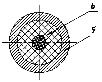 Expansive force terminal strain clamp of composite core aluminum-stranded conductor