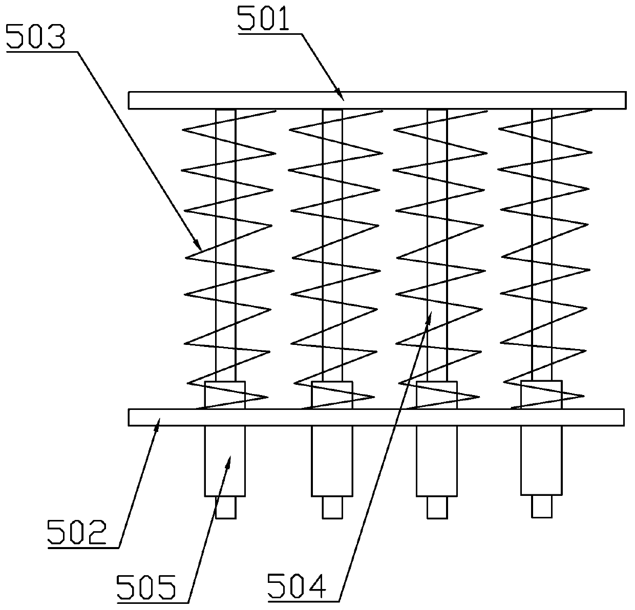 Concrete mixer with shock absorption device