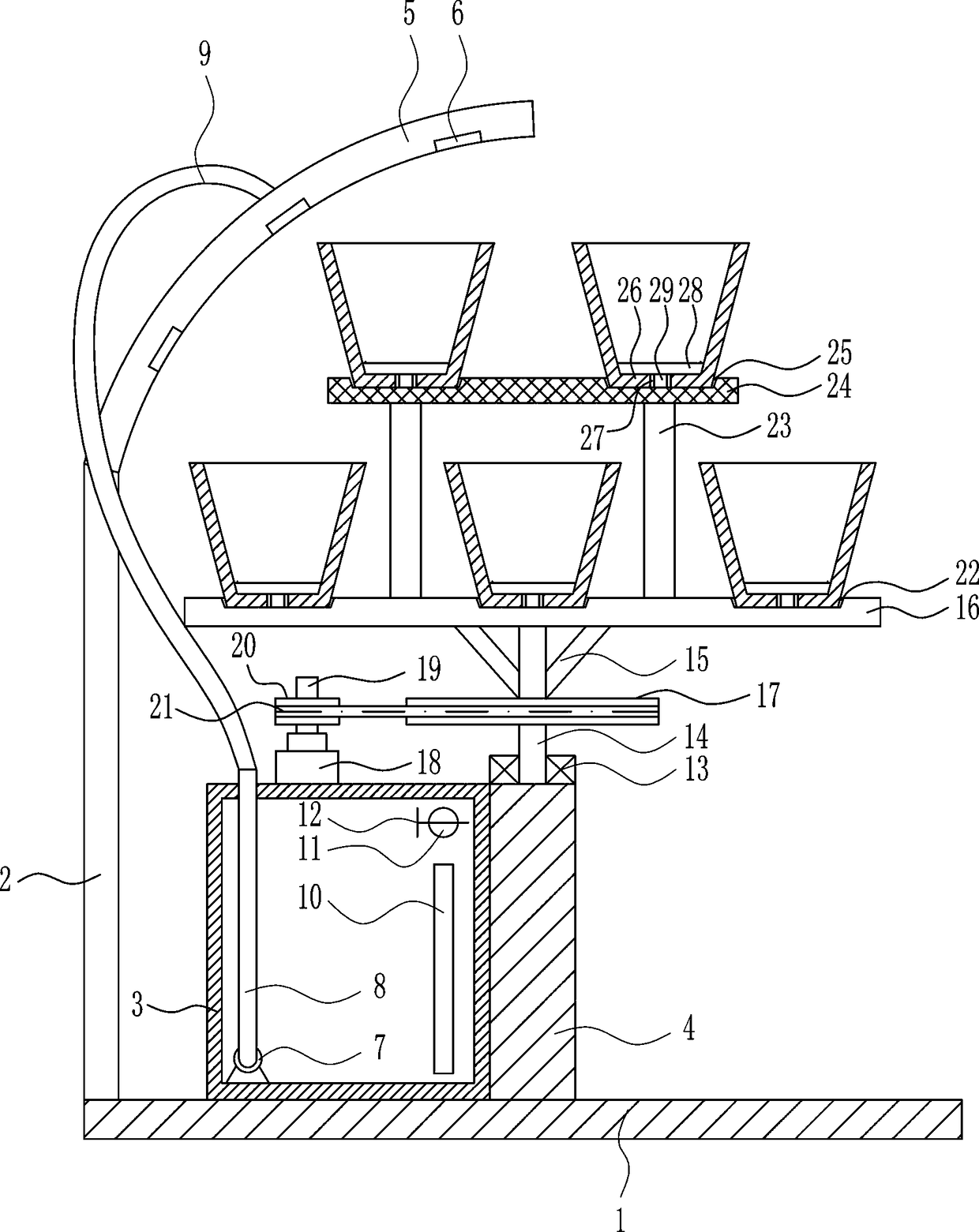 Vegetation-seedling cultivating device for gardens