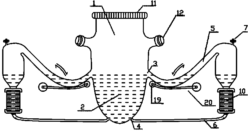 Peristaltic circulating bioreactor and culture solution circulating method thereof