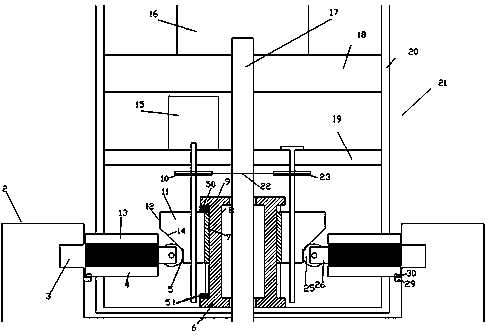 An automatic locking water conservancy gate device with a limit switch