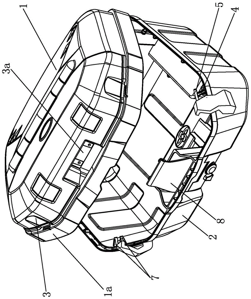 Luggage case for motorcycle