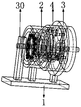 Centrifugal block clamping block transmission