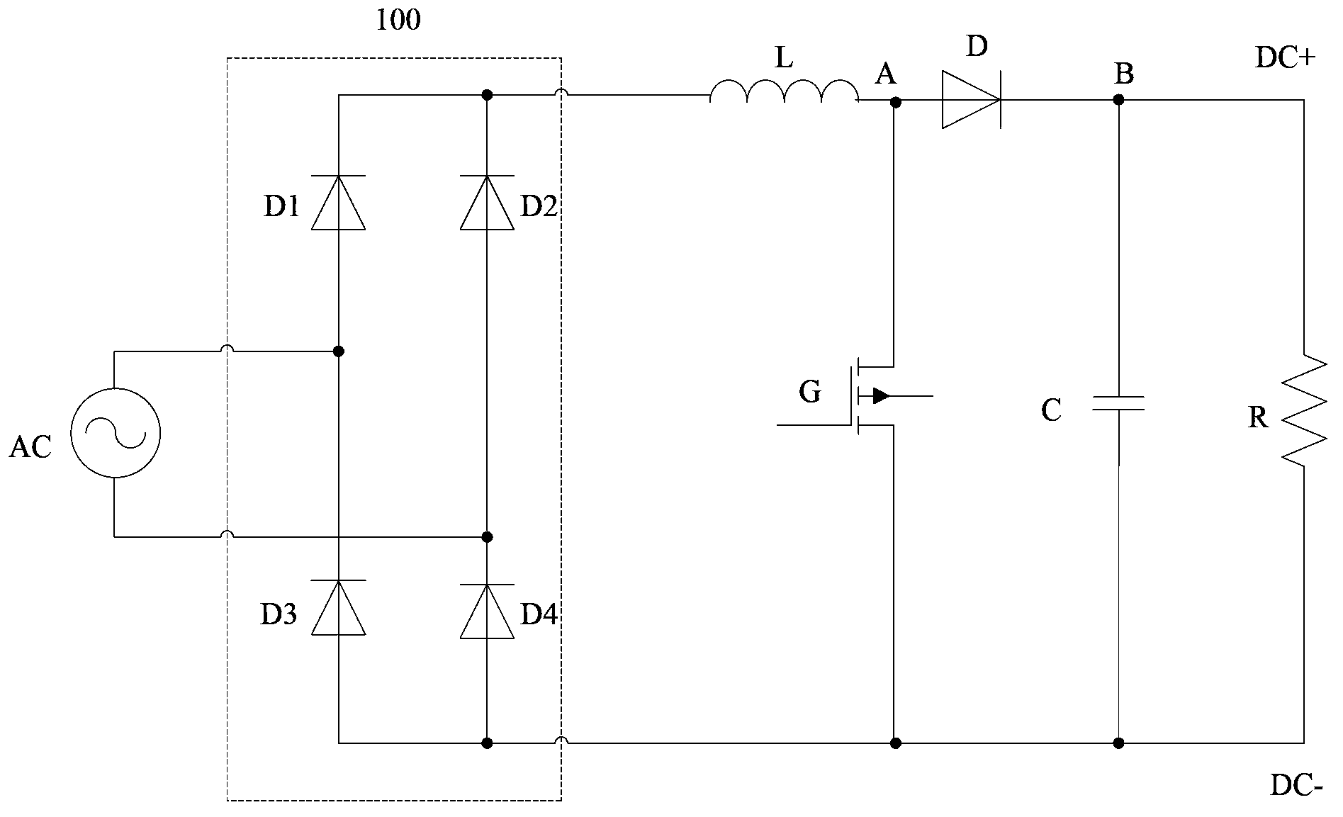 Method and system for over-current protection of power factor correction circuit