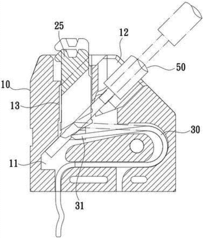 Wire connection terminal device