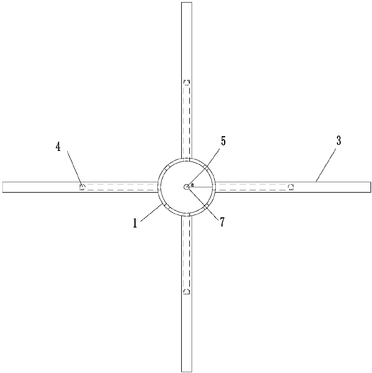 A jet stirring device for filling the voids of a coarse-grained material dam body