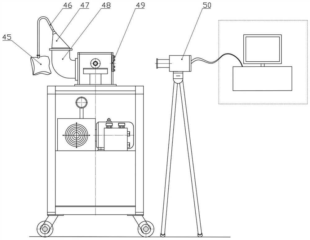 Testing machine for researching rubber ablation behavior of tire tread at moment of aircraft landing