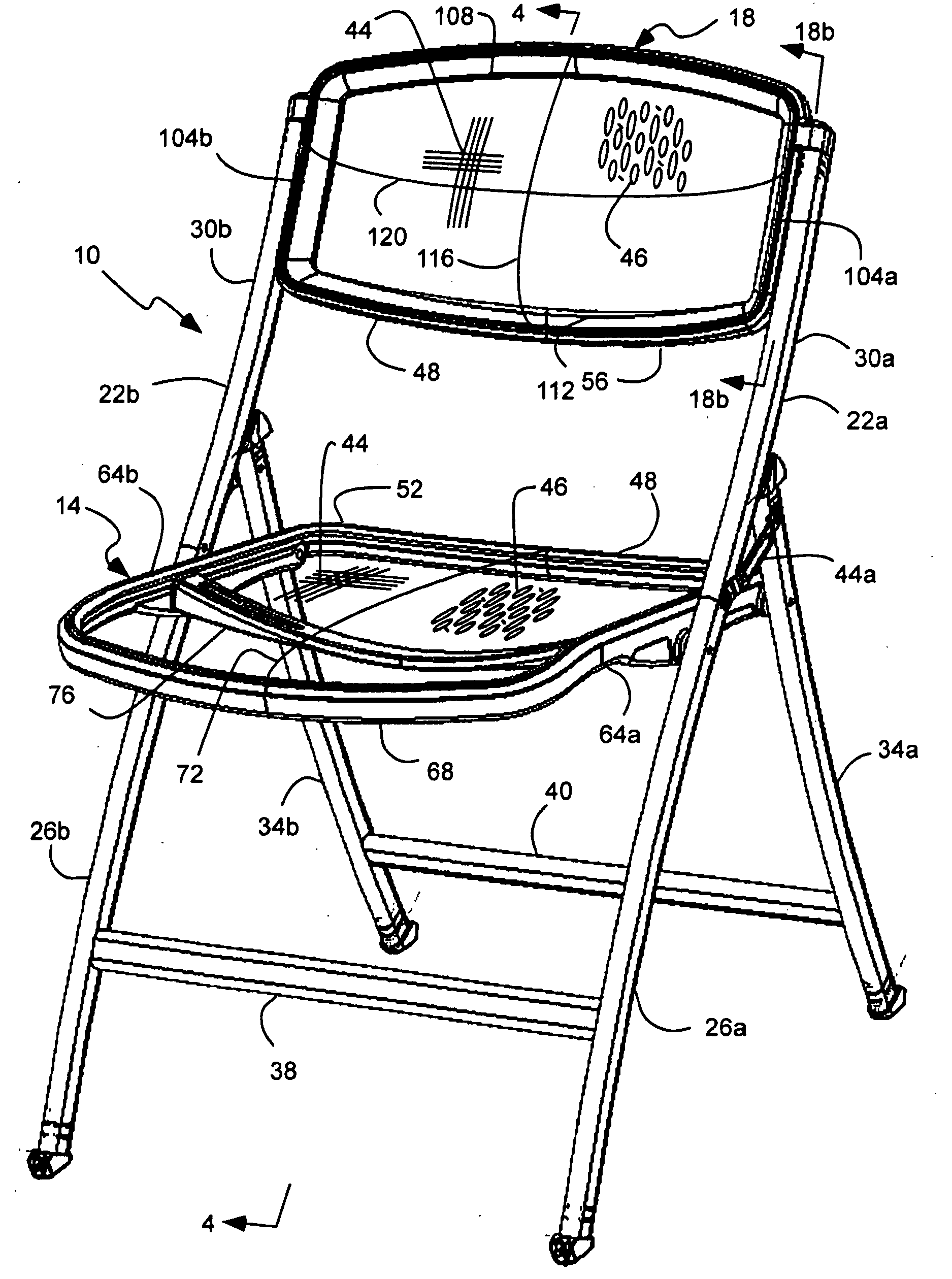 Comfortable mesh folding chair