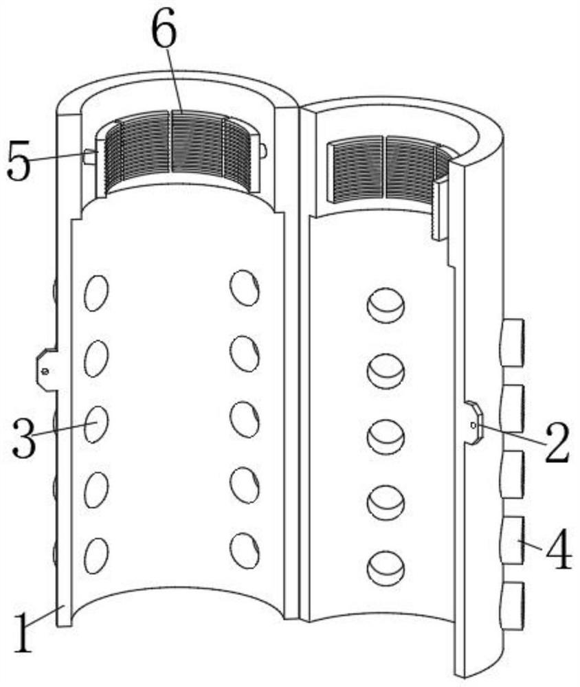 Protective dismantling construction device for concrete batter post