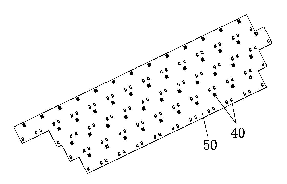 Keyboard adopting plastic-injection baseboard and production method of keyboard