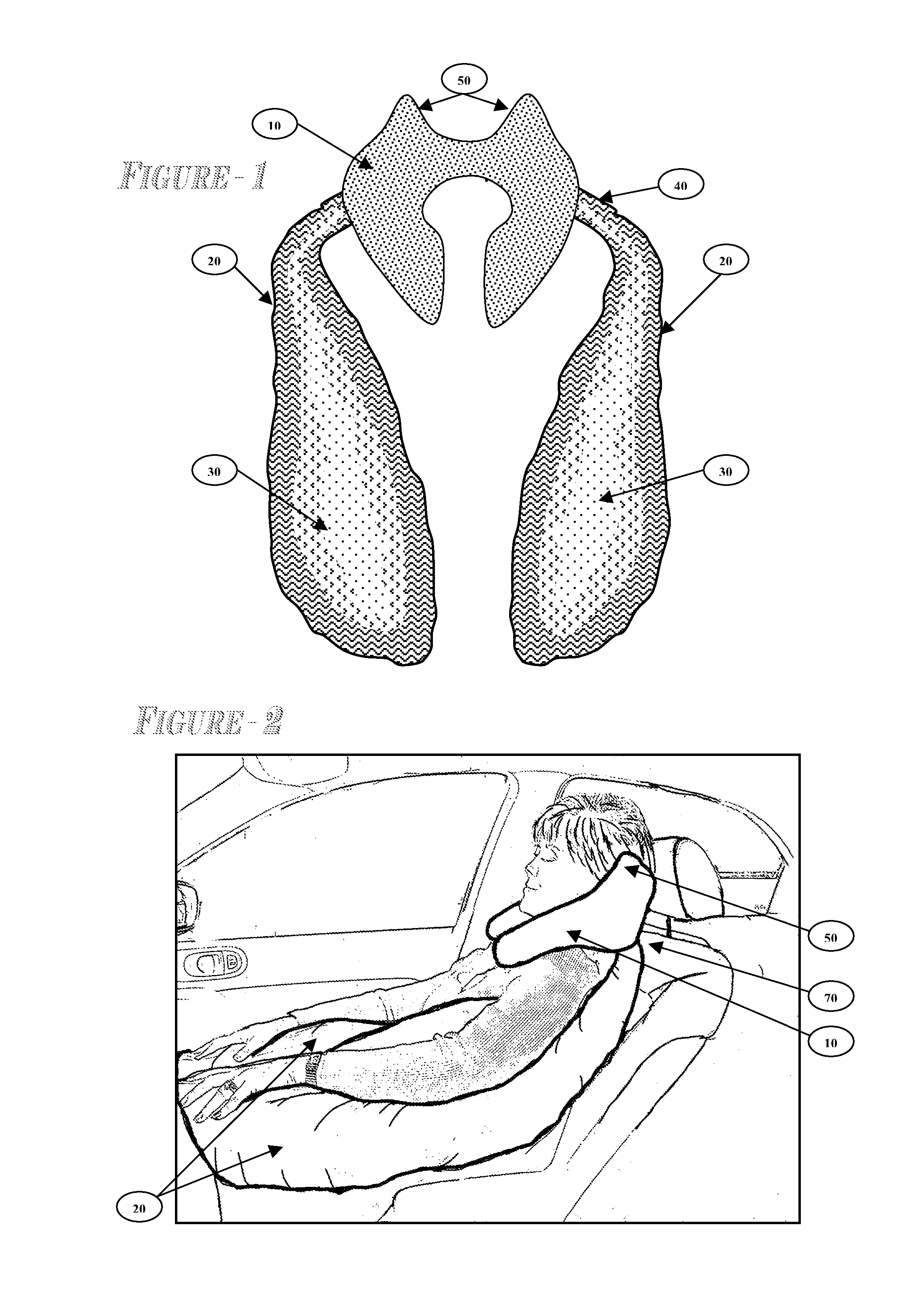 Body support device for sleeping in a seated position