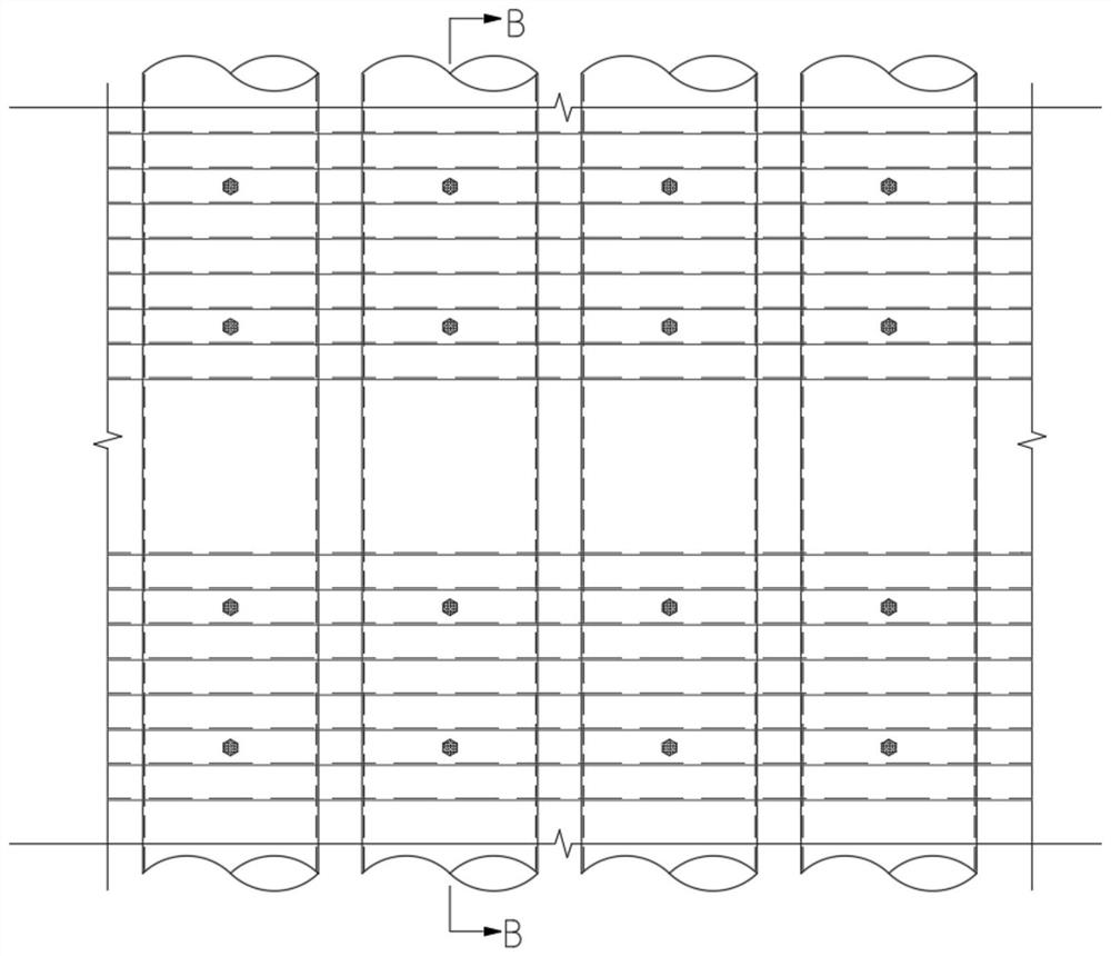 Fabricated round steel tube bundle and corrugated plate combined wall column beam structure system