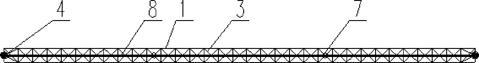 Roof with approximately quadrate plane and super large space pre-stressed steel grid structure and manufacturing method thereof