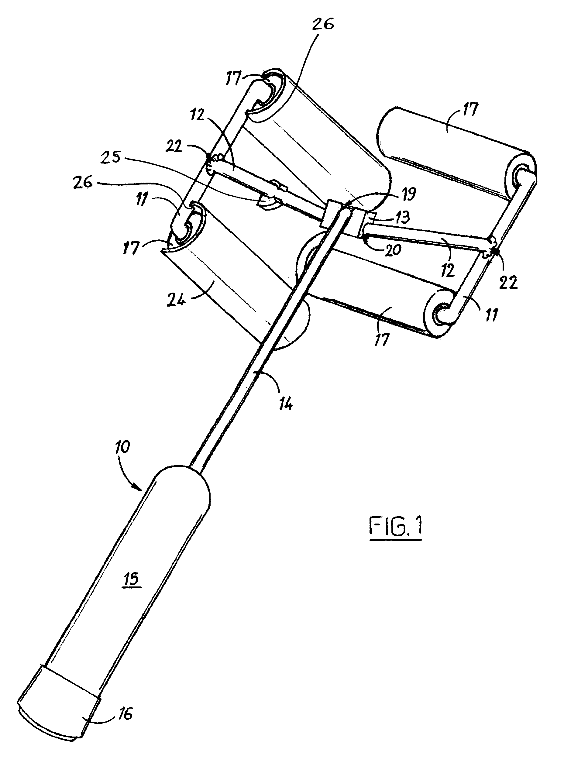 Multiple-roller corner painting tool