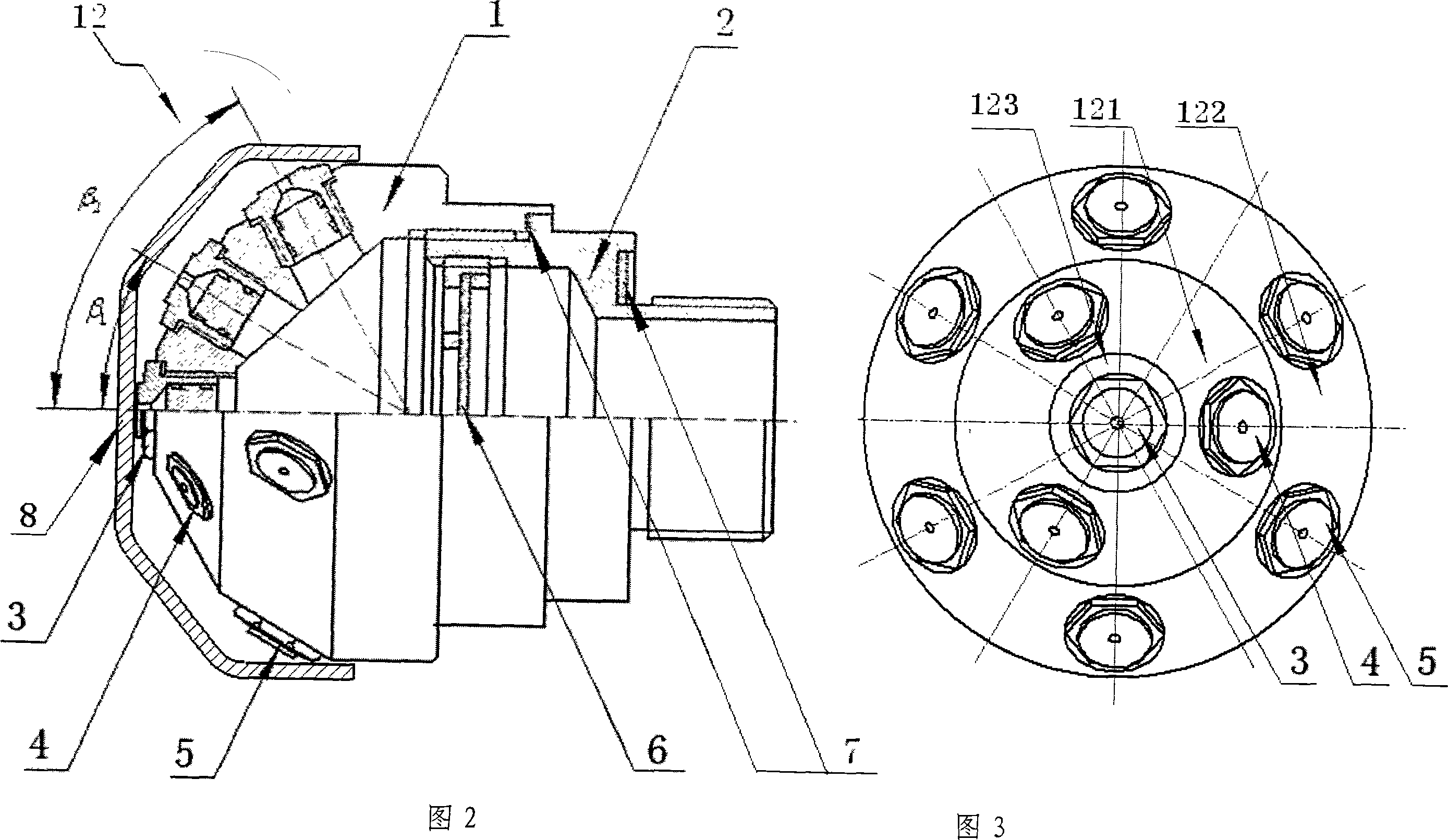 High-pressure extinguishing nozzle with fine spraying for submarine and ship habitation cabin