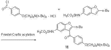 Preparation method for novel antiarrhythmic medicament of dronedarone