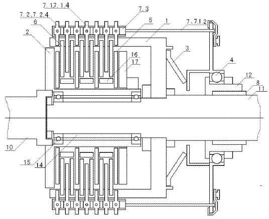 A New Type of Friction Clutch and Its Separation and Combination Device