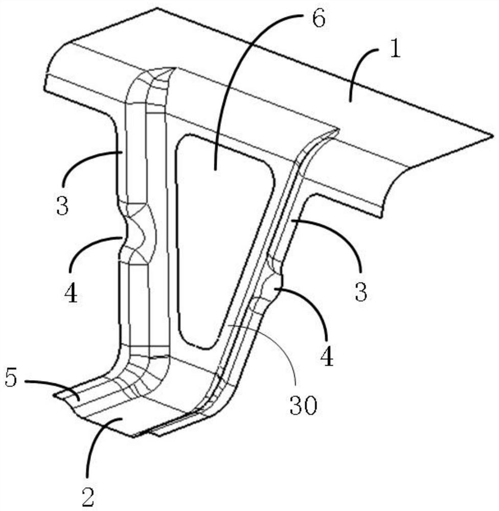 A support claw for an automobile outer cover