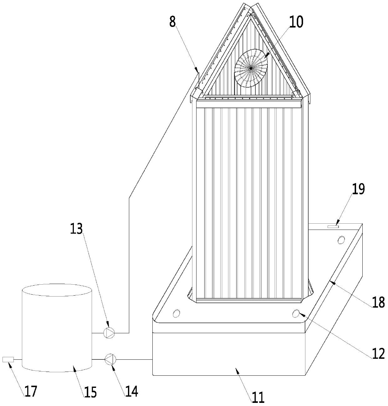 Afterheat recovery type evaporation module and double-effect energy-saving evaporation system