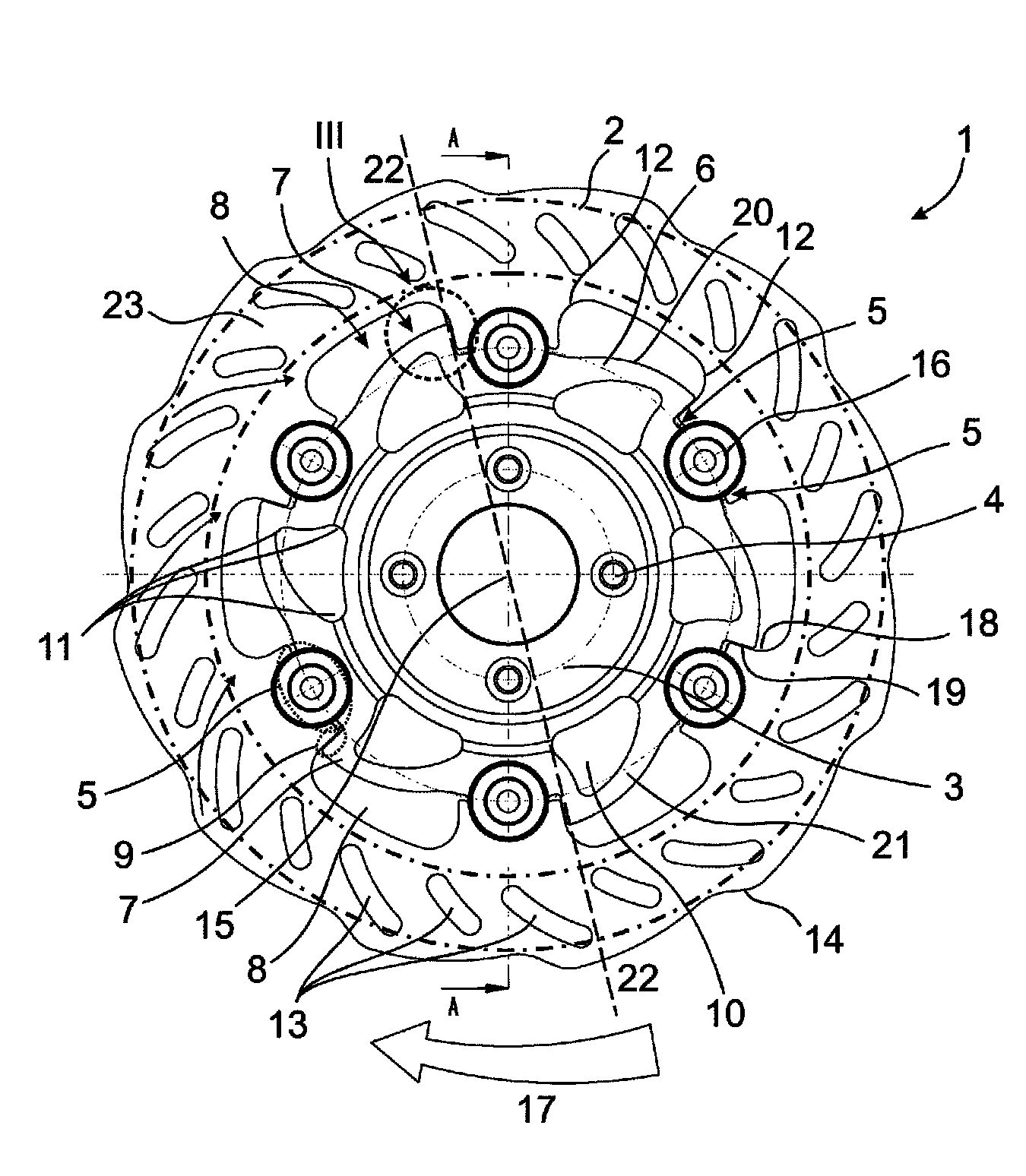 Floating brake disc