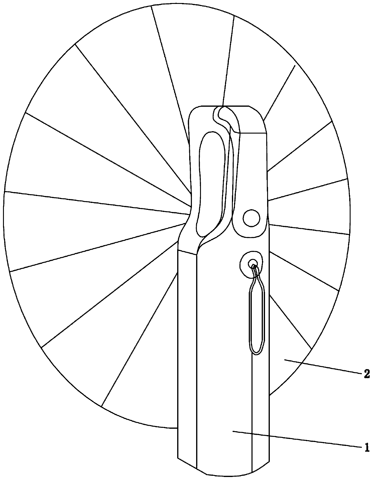 An automatic folding fan fire extinguisher