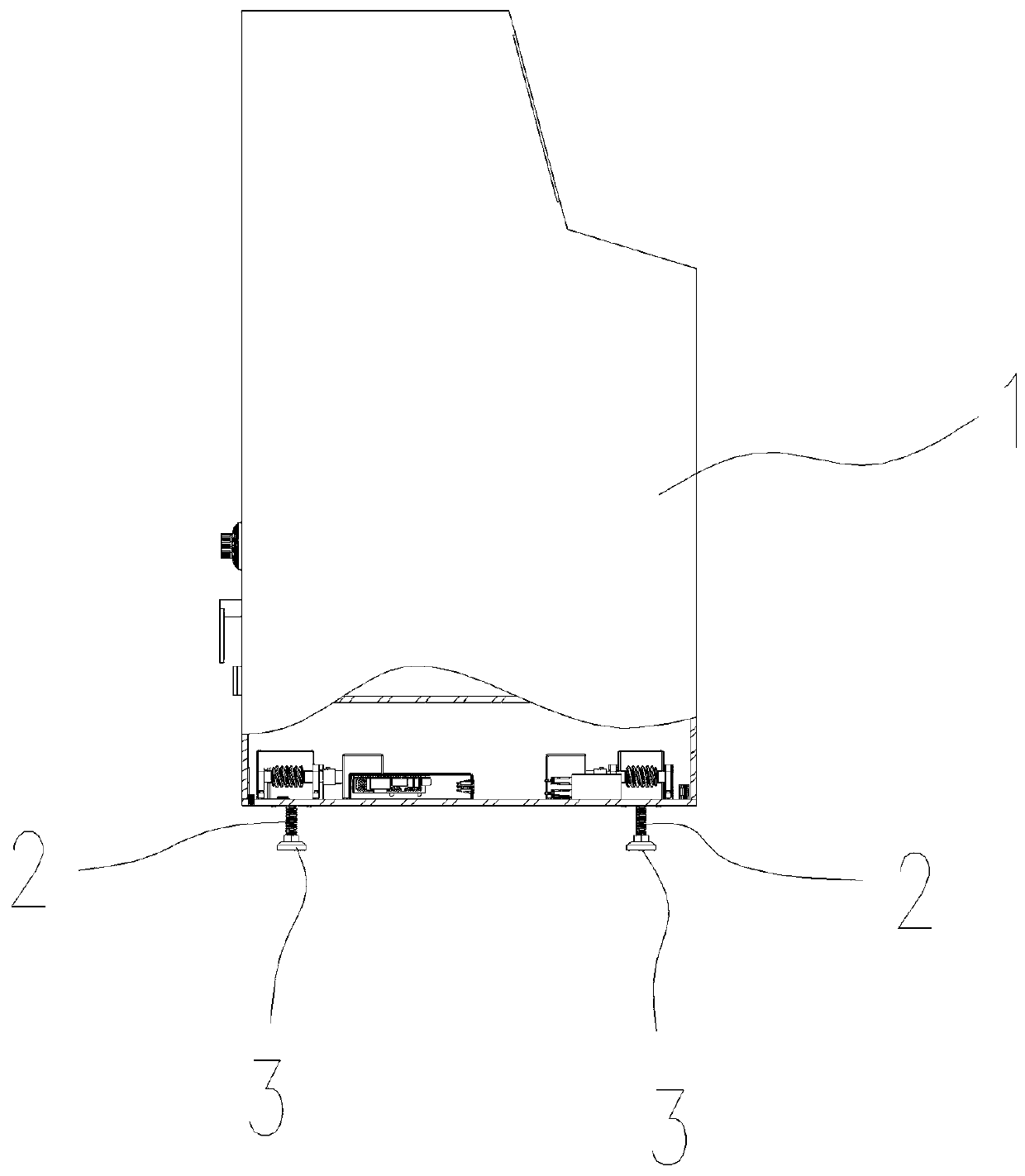 An automatic teller machine and an adjustment method for automatically adjusting the level