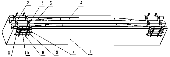 Method for reinforcing concrete structure with prestressed FRP batten embedded at end