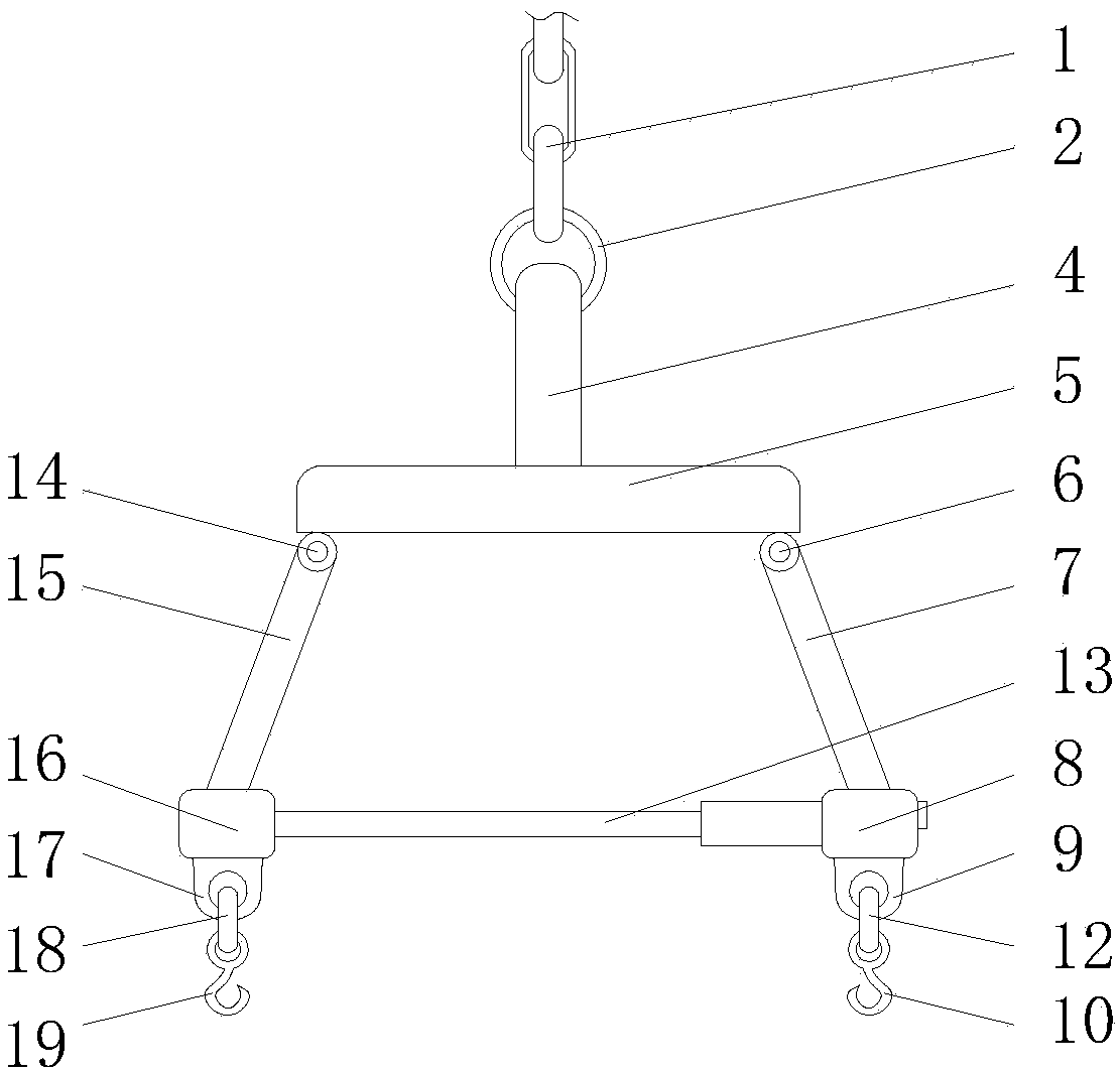 High-balance sling support for crane