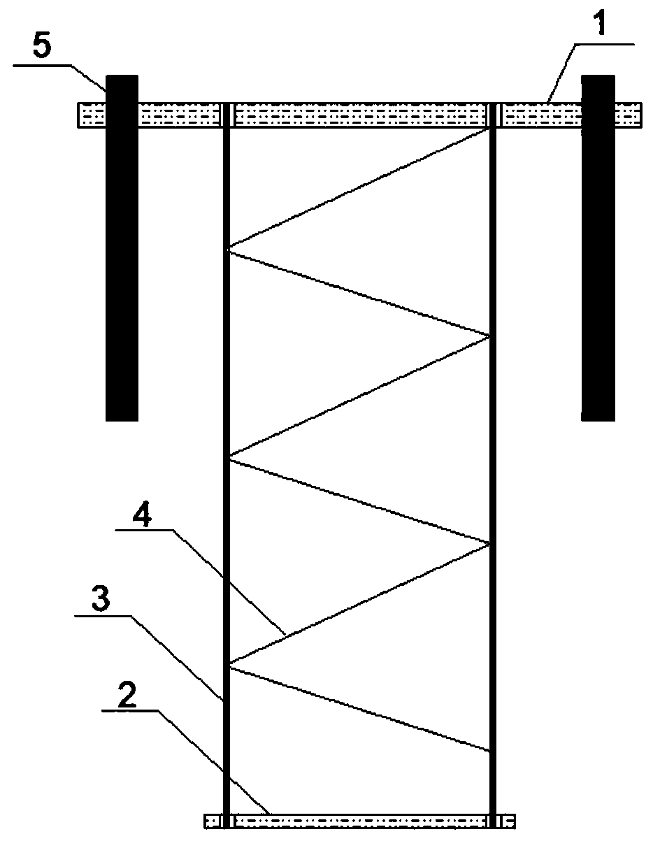 Connecting structure of precast pile and bearing platform and construction method