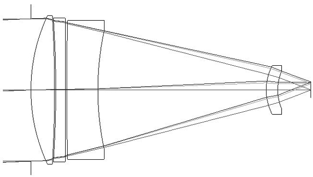 Long-wave long-focus uncooled thermalization-free infrared optical system