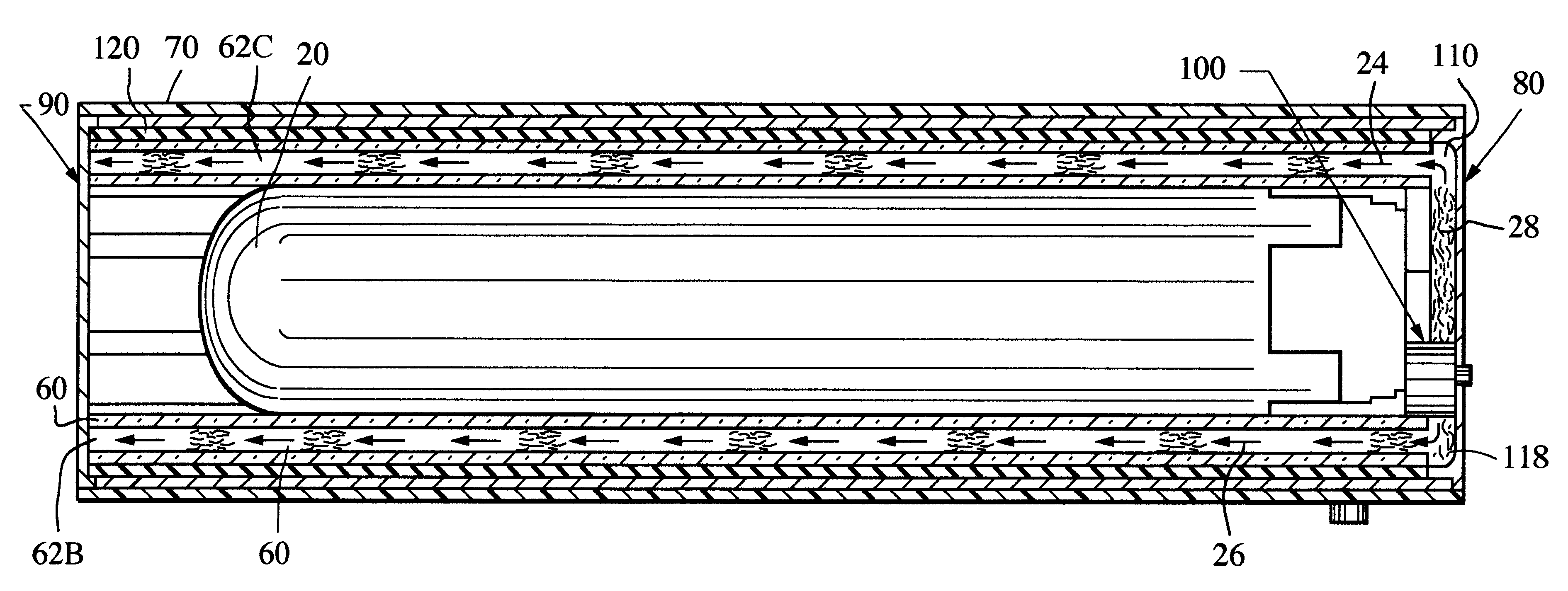 Composite concentric launch canister