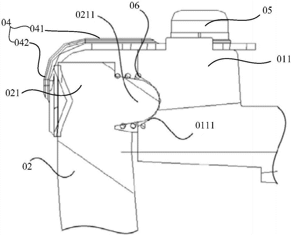 Adjusting mechanism of curved-surface reflection mirror in projector and projector