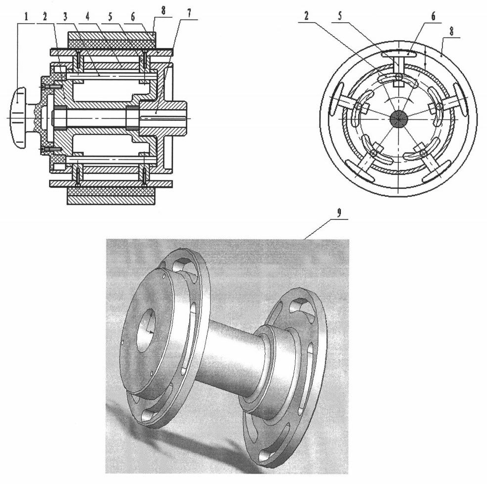 Achimedean spiral disk type variable-diameter shaft