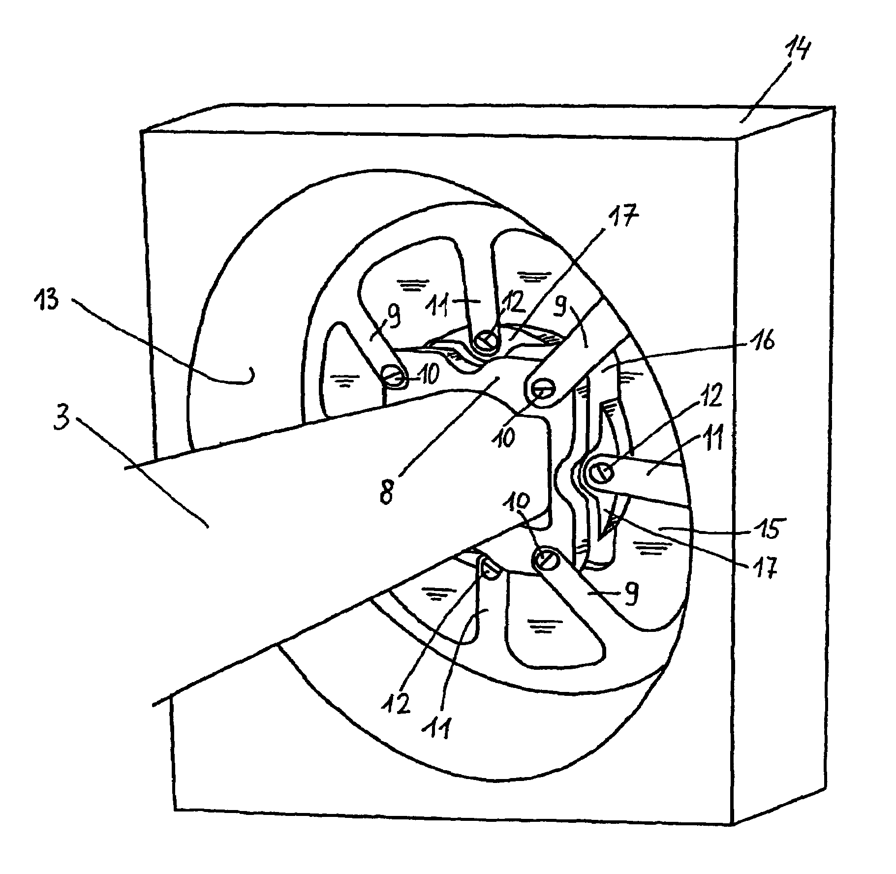 Handler comprising an acceleration device for testing electronic components