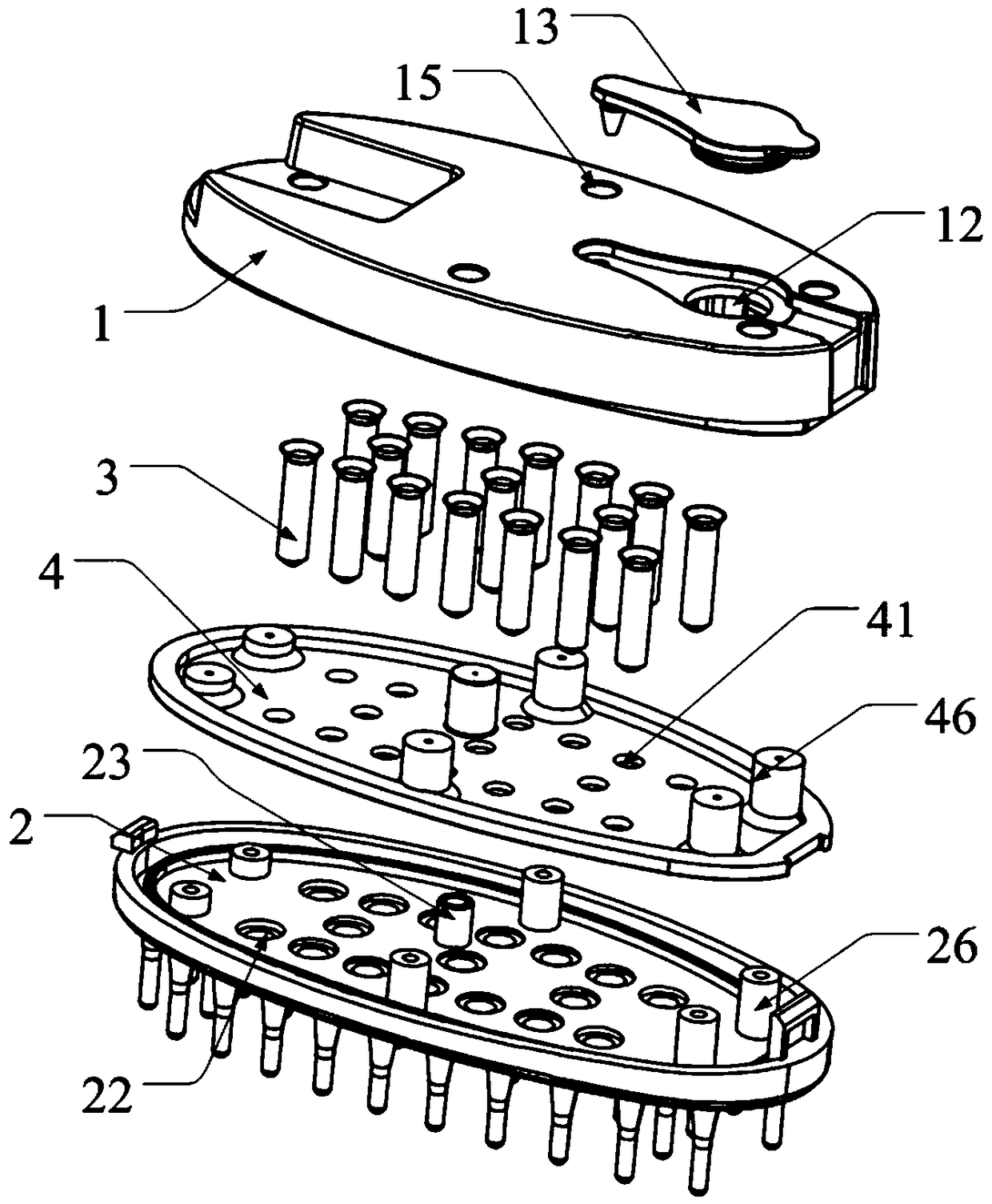 A nursing comb and a liquid storage device